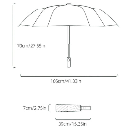 SafeLux™ Ring Buckle Safety Umbrella 